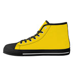 Gold All Over Canvas Hightops (black right inside)