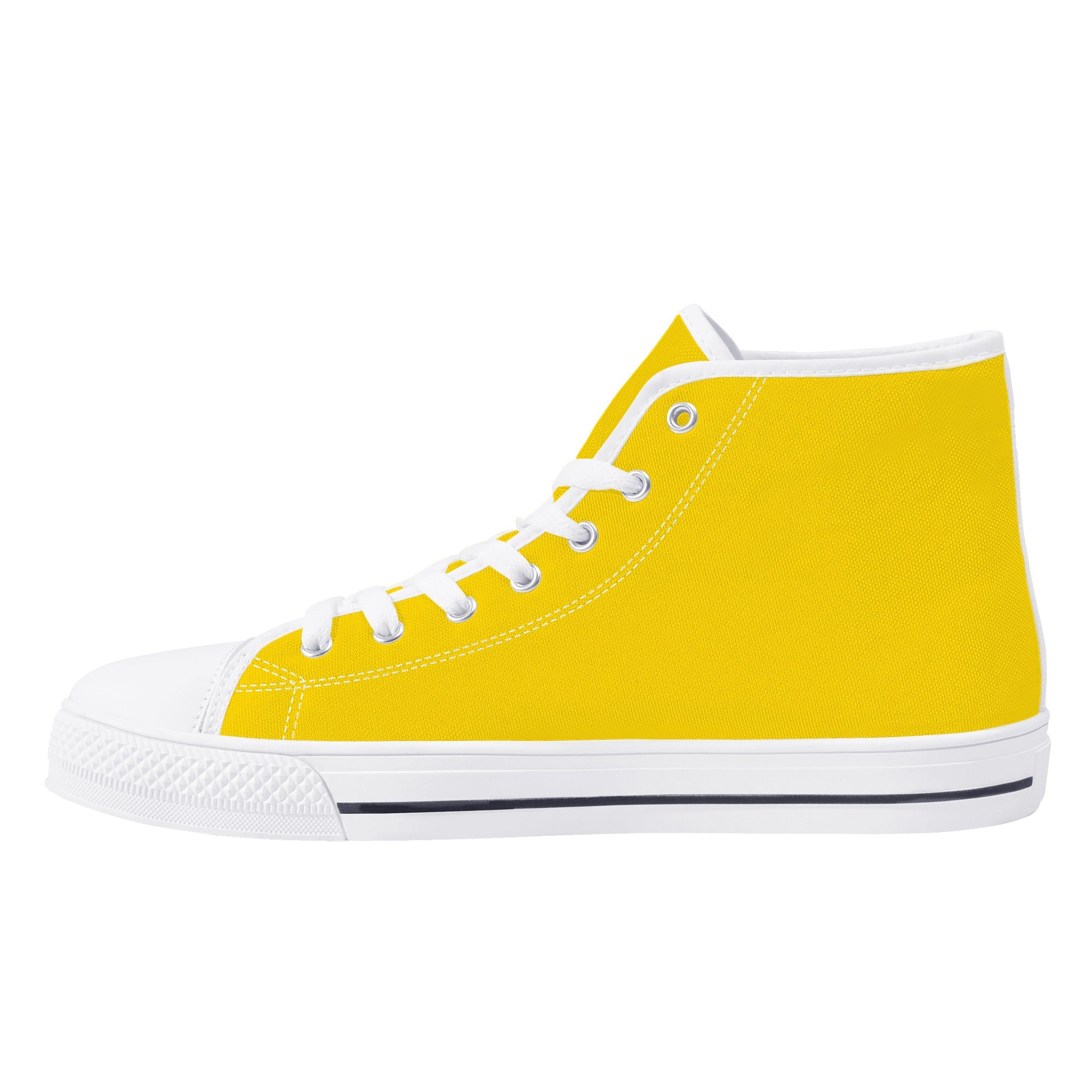 Gold All Over Canvas Hightops (white right inside)