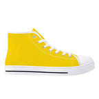 Gold All Over Canvas Hightops (white right outside)