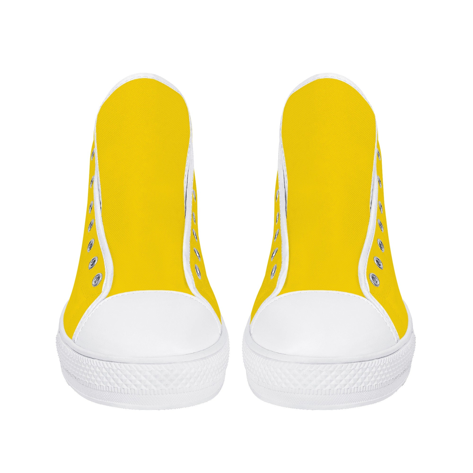 Gold All Over Canvas Hightops (white pair front)