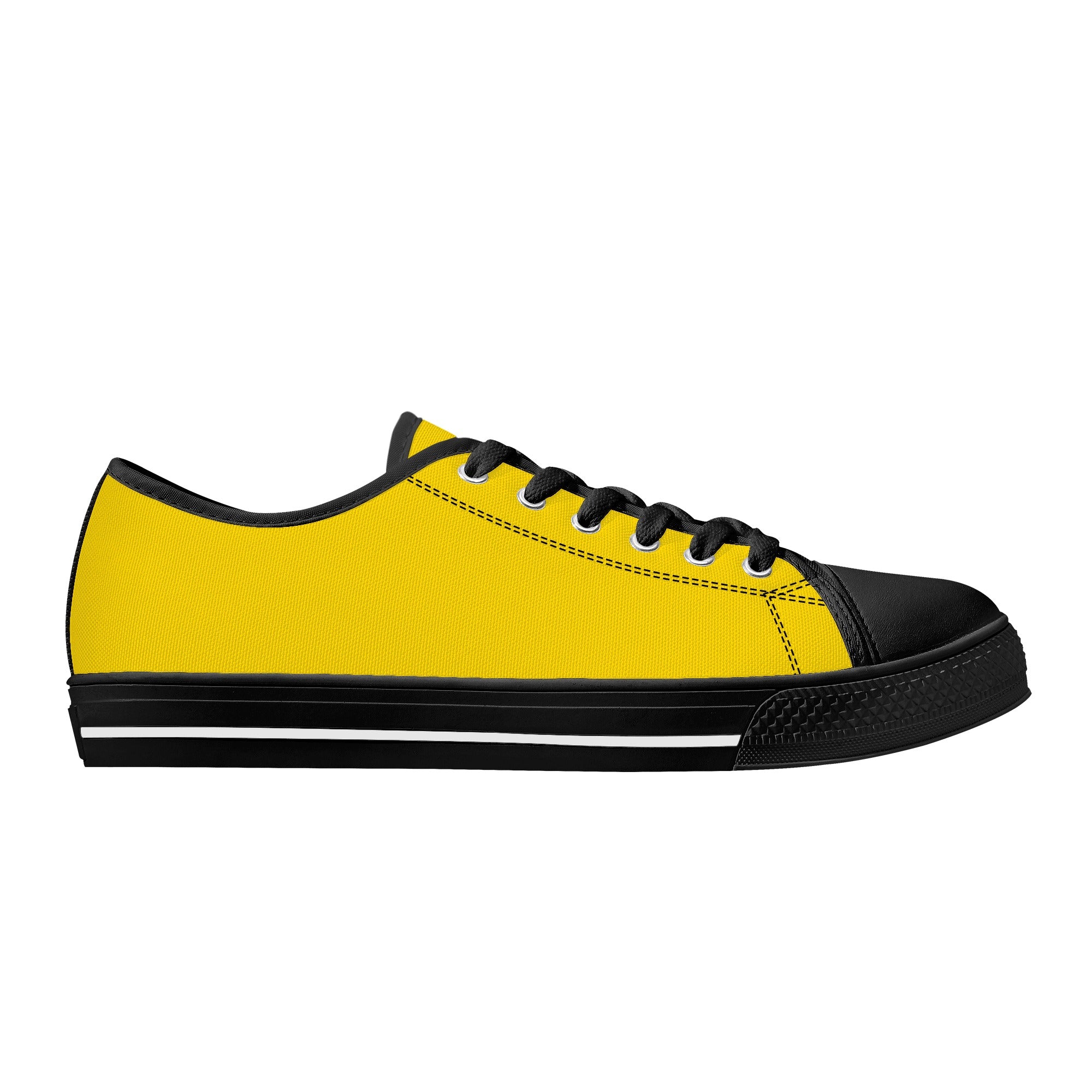 Gold All Over Canvas Lowtops (black right outside)