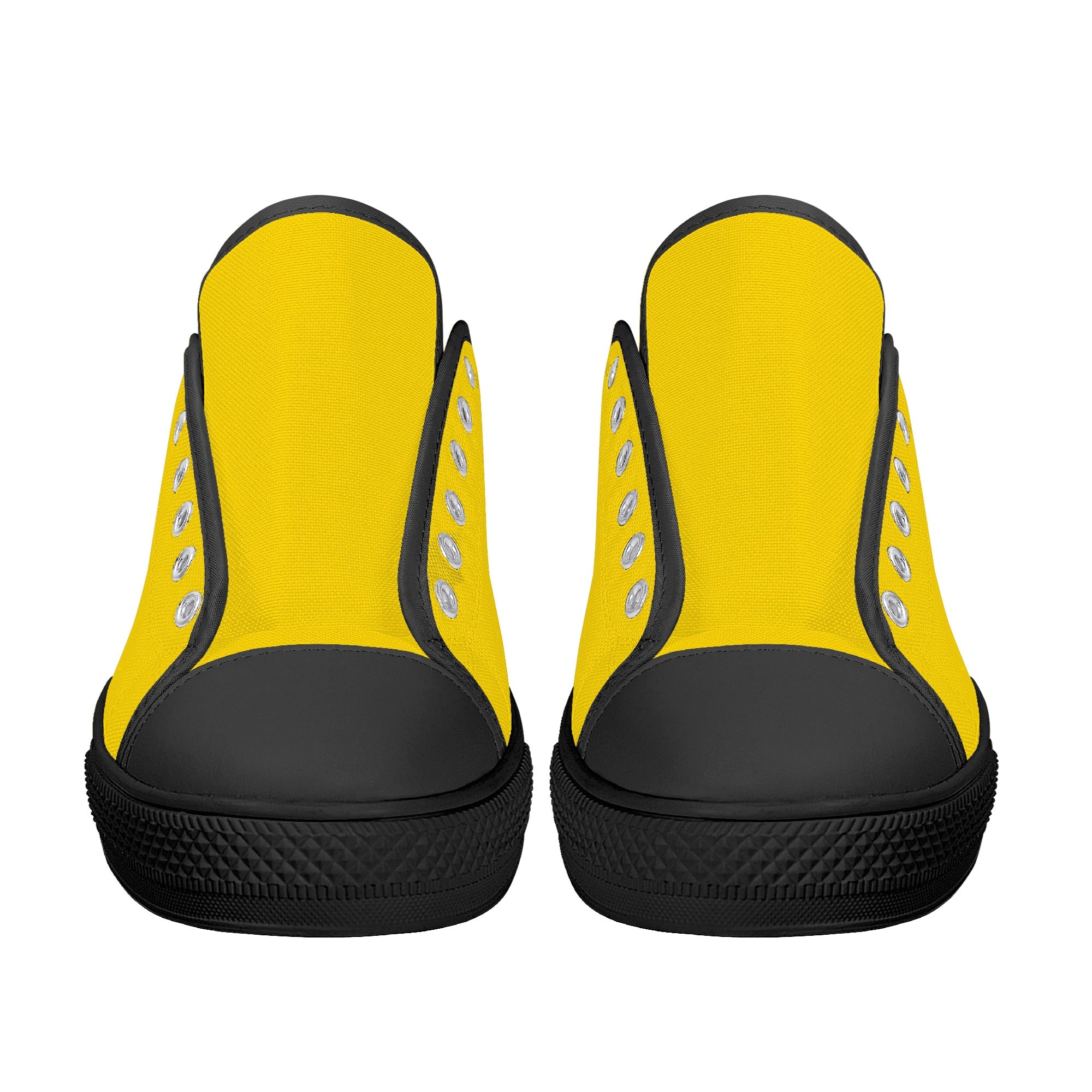 Gold All Over Canvas Lowtops (black pair front)