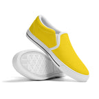 Gold All Over Canvas Slipons (white pair stacked)