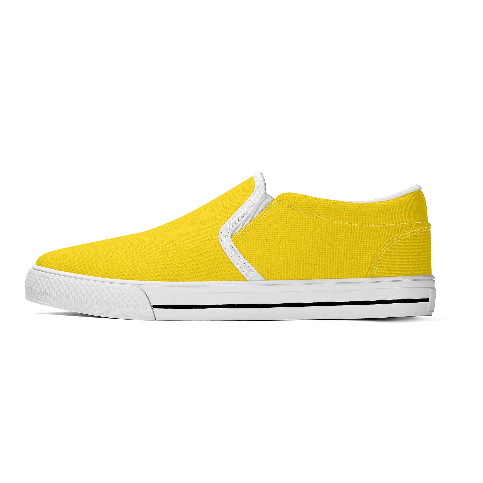 Gold All Over Canvas Slipons (white left outside)