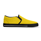 Gold All Over Canvas Slipons (black left inside)