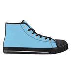 Baby Blue All Over Canvas Hightops (black right outside)