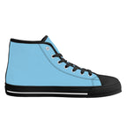 Baby Blue All Over Canvas Hightops (black left inside)