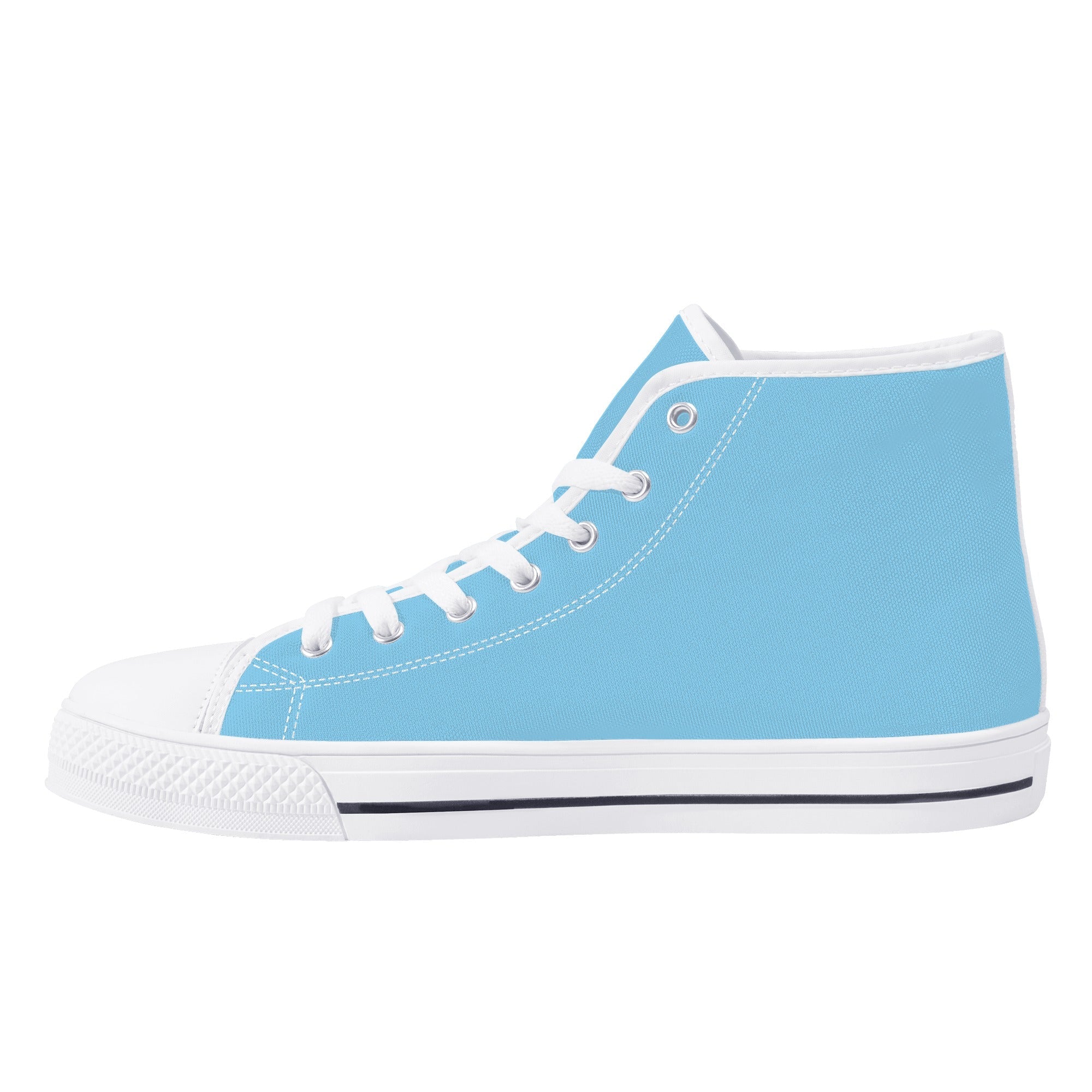 Baby Blue All Over Canvas Hightops (white right inside)
