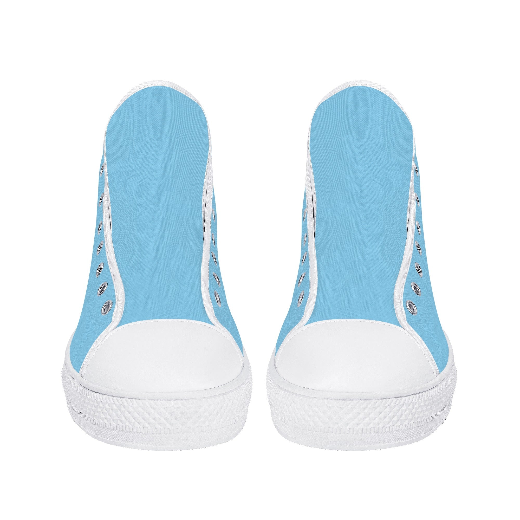 Baby Blue All Over Canvas Hightops (white pair front)