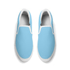 Baby Blue All Over Canvas Slipons (white pair top)