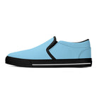 Baby Blue All Over Canvas Slipons (black left outside)