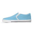 Baby Blue All Over Canvas Slipons (white right inside)