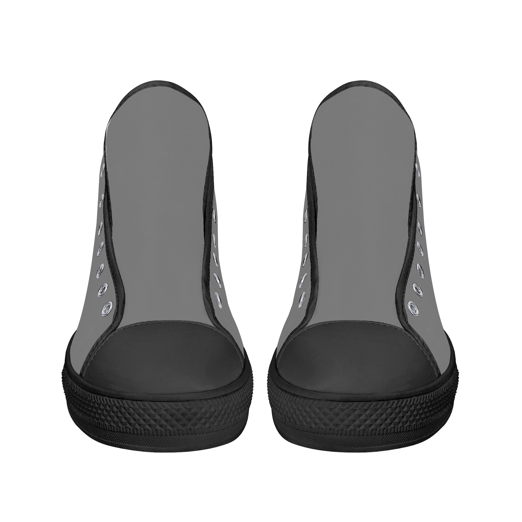 Gray All Over Canvas Hightops (black pair front)