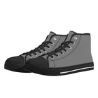 Gray All Over Canvas Hightops (black pair angled)