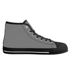 Gray All Over Canvas Hightops (black left inside)