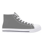 Gray All Over Canvas Hightops (white right outside)
