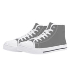 Gray All Over Canvas Hightops (white pair angled)
