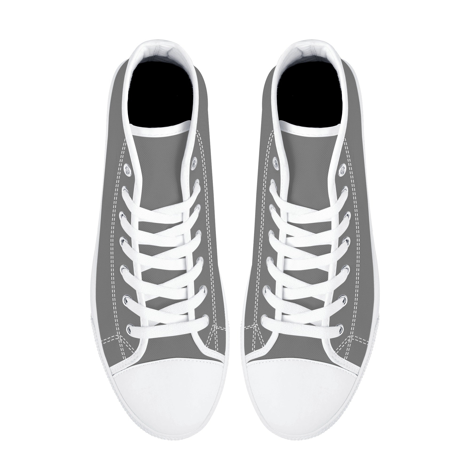 Gray All Over Canvas Hightops (white pair top)