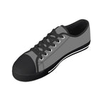 Gray All Over Canvas Lowtops (black right above angled)