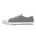 Gray All Over Canvas Lowtops (white left outside)