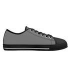 Gray All Over Canvas Lowtops (black left inside)