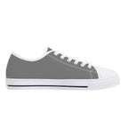 Gray All Over Canvas Lowtops (white left inside)
