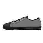 Gray All Over Canvas Lowtops (black right inside)