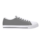 Gray All Over Canvas Lowtops (white right outside)