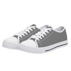 Gray All Over Canvas Lowtops (white pair angled)