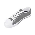 Gray All Over Canvas Lowtops (white right above angled)