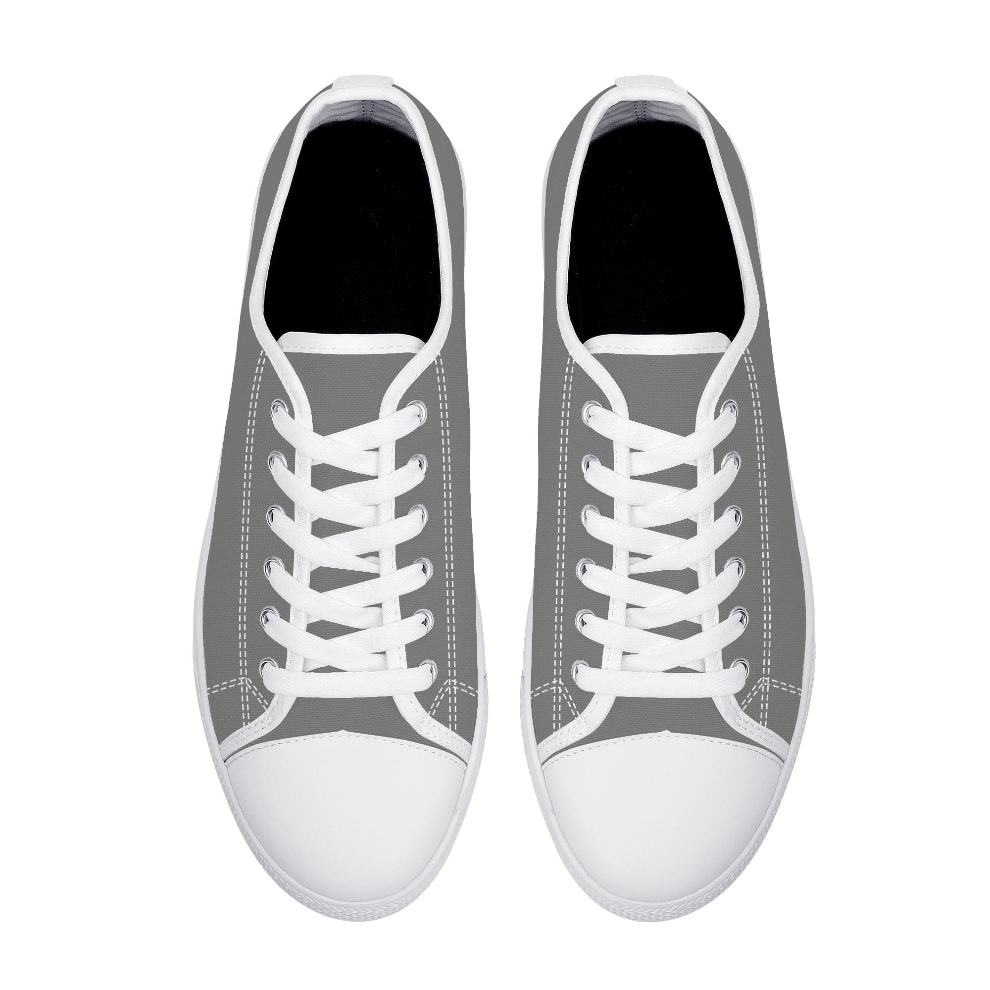 Gray All Over Canvas Lowtops (white pair top)
