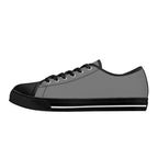 Gray All Over Canvas Lowtops (black left outside)