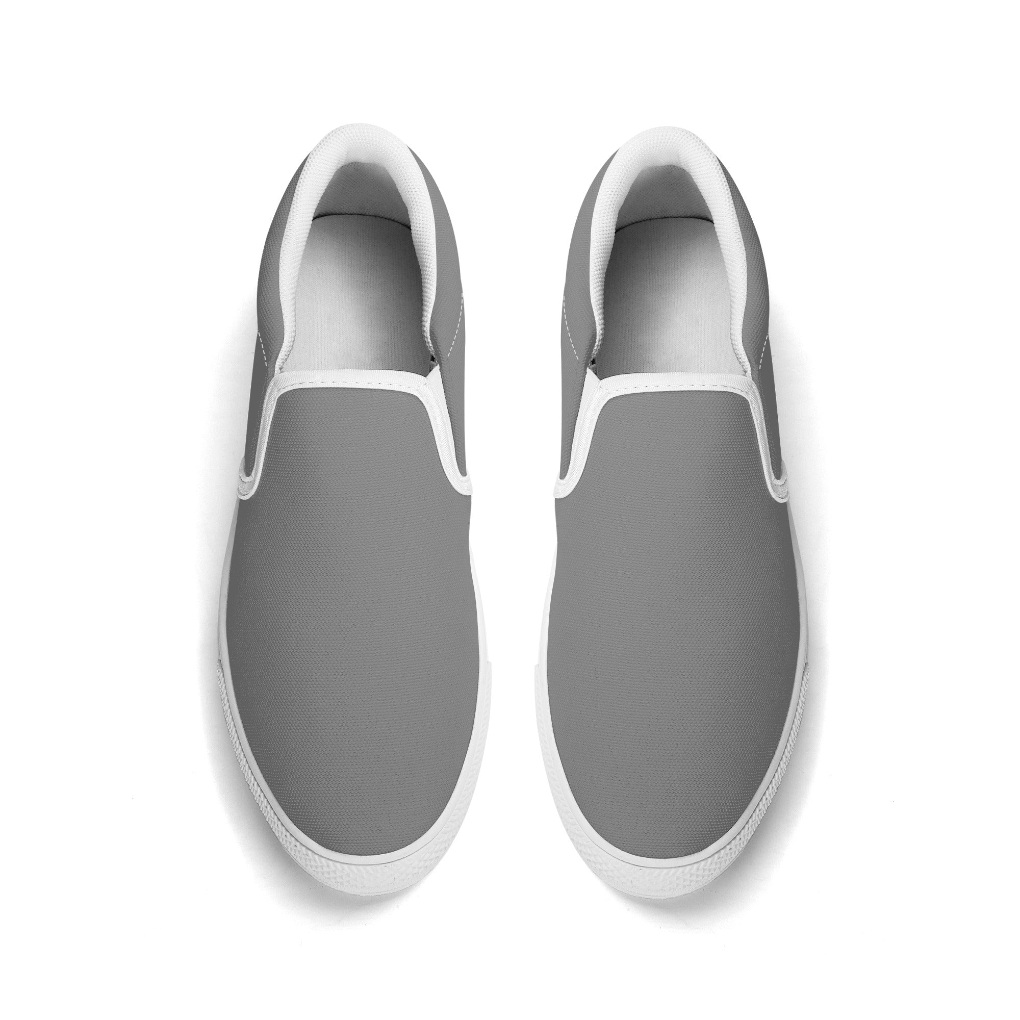 Gray All Over Canvas Slipons (white pair top)