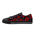 Deep Rose Canvas Lowtops (black right inside)