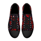 Deep Rose Canvas Lowtops (black pair top)