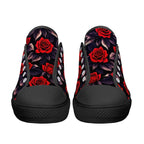 Deep Rose Canvas Lowtops (black pair front)