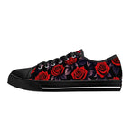 Deep Rose Canvas Lowtops (black left outside)