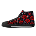 Deep Rose Canvas Hightops (black right inside)