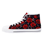 Deep Rose Canvas Hightops (white right inside)