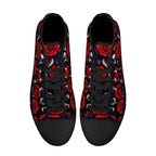 Deep Rose Canvas Hightops (black pair top)