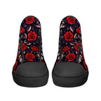 Deep Rose Canvas Hightops (black pair front)
