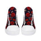 Deep Rose Canvas Hightops (white pair front)