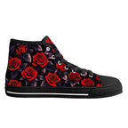 Deep Rose Canvas Hightops (black left inside)