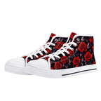 Deep Rose Canvas Hightops (white pair angled)