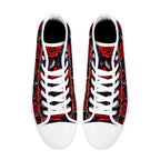 Deep Rose Canvas Hightops (white pair top)