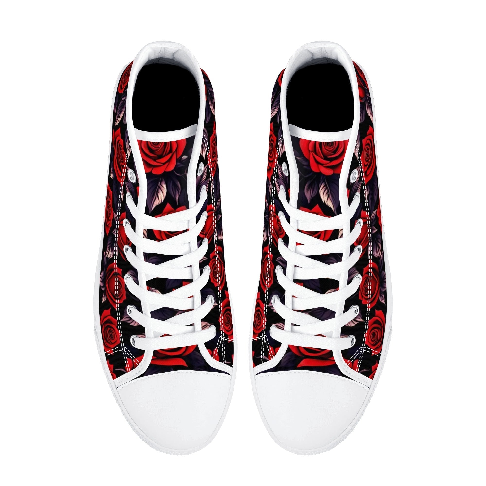 Deep Rose Canvas Hightops (white pair top)