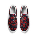 Deep Rose Canvas Slipons (white pair top)