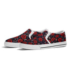 Deep Rose Canvas Slipons (white pair angled)