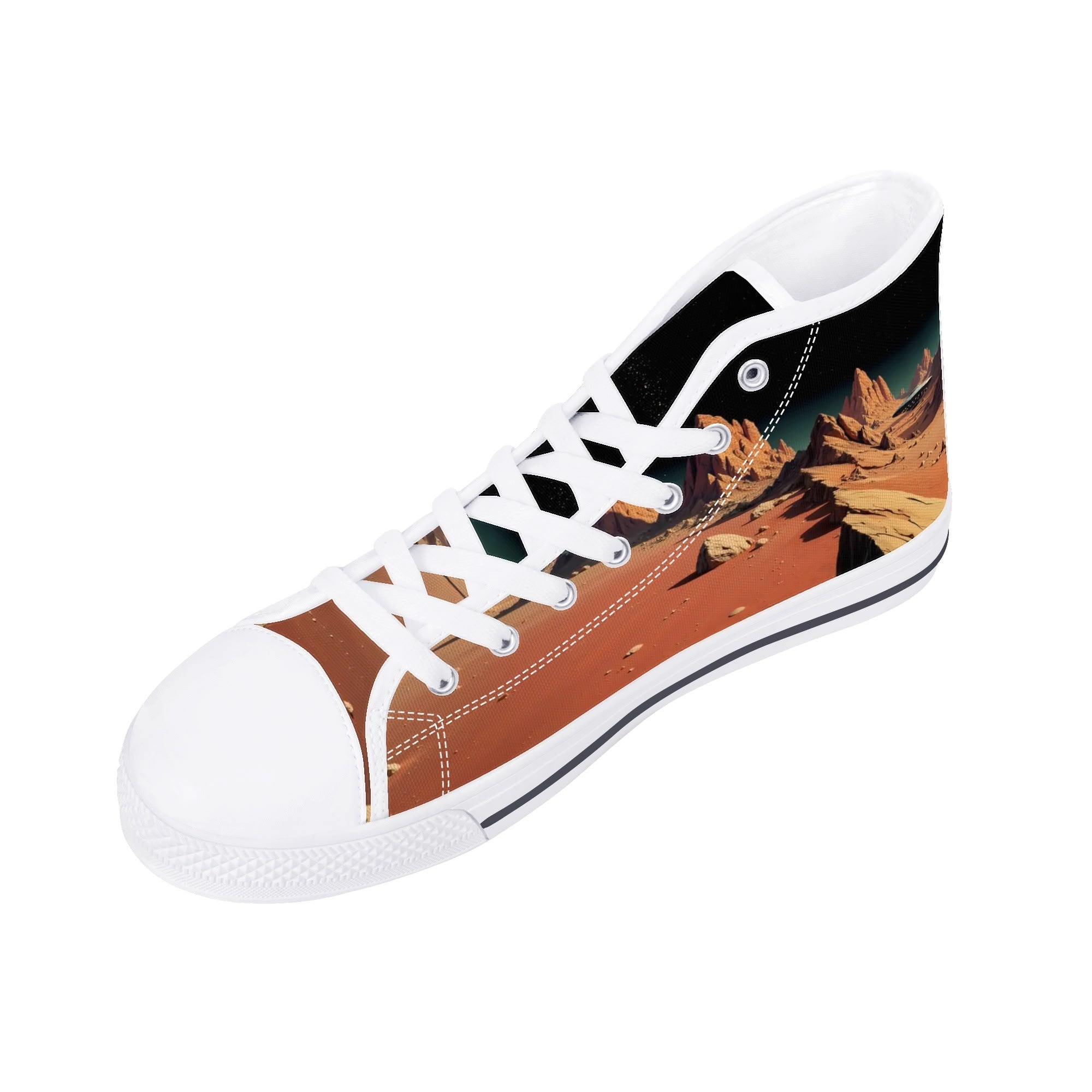 Mars Canvas Hightops (white right above angled)
