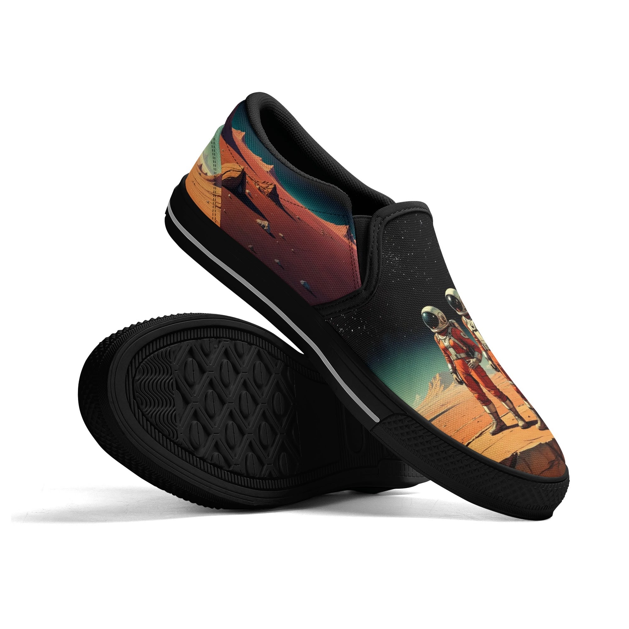 Mars Canvas Slipons (black pair stacked)